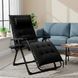 Розкладне крісло-шезлонг з матрацом Leobro Zero Gravity Premium Plus Чорний Velvet LB-ZGC-K3-BLK фото 5