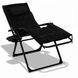 Розкладне крісло-шезлонг з матрацом Leobro Zero Gravity Premium Plus Чорний Velvet LB-ZGC-K3-BLK фото 2