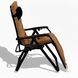 Раскладной усиленный шезлонг до 150 кг LEOBRO Zero Gravity Premium Plus Brown с велюровым матрасом (LB-ZGC-K3-BRN) LB-ZGC-K3-BRN фото 4