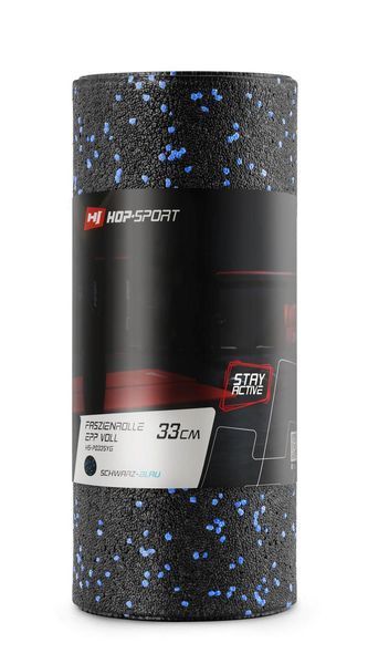 Ролик для масажу, гладкий роликовий масажер Hop-Sport EPP 33 см для м'язевого відновлення 5902308217263 фото