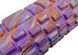 Масажний ролик EasyFit Grid Roller 33 см, МФР валик для йоги, фітнесу та реабілітації, 3D поверхня, фіолетовий EF-2021-V фото 2