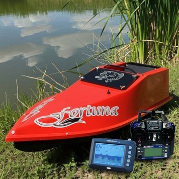 Кораблик для підгодовування Фортуна (45000 mAh) з ехолотом Toslon300 Червоний. Рибальський кораблик для загодівлі 2289301255 фото