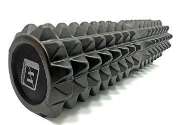 Масажний ролик EasyFit Solid Grid 45 см з виїмкою для хребта, чорний, МФР та самомасаж м'язів спини EF-2053-BK фото