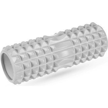Масажний ролик Gymtek 33 см для йоги, фітнесу, спини, шиї, сірий, EVA, 120 кг 5907766665816 фото