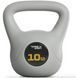 Гіря вінілова 10 кг Trex Sport TX-010CKB сіра: для фітнесу, кросфіту, силових тренувань, вдома, міцна 5902308234741 фото 1