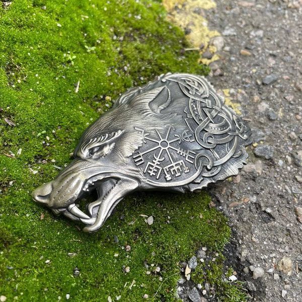 Чоловічий Шкіряний Ремінь Ручної Роботи &laquo;ФЕНРІР&raquo; Gorillas Accessories Нейзельбер. Пояс з натуральної шкіри bb47 фото