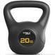Гиря виниловая 20 кг Trex Sport TX-020CKB черная, для силовых тренировок, фитнеса, кроссфита 5902308234772 фото 1