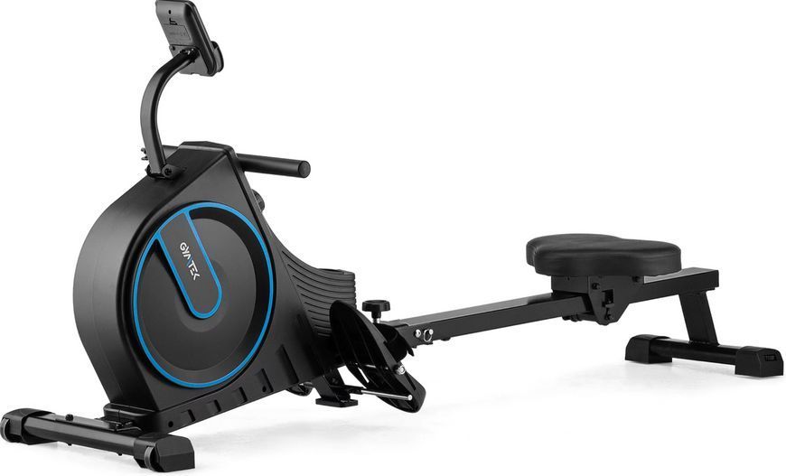 Гребний тренажер Gymtek XR1000 магнітний, 16 рівнів, LCD-дисплей, доладний, синій, до 120 кг 5905884420249 фото