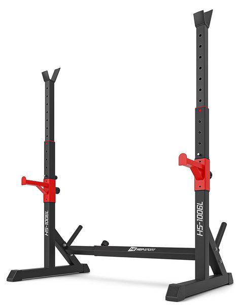 Сталева Стійка для штанги Hop-Sport HS-1006L. Регульована стійка для штанги. Стійка для жиму штанги. Платформа для жиму 5902308225664 фото