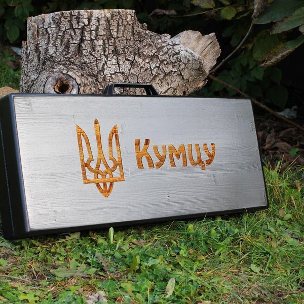 Набір для гриля та барбекю "Базовий" у дерев'яному кейсі зі своєю печаткою. Набір для подарунку. Комплект 2117912526 фото