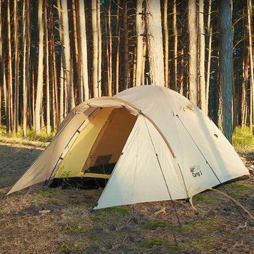 Намет tramp Lite Camp 3 olvive для туризму походів, палатка для відпочинку&nbsp; UTLT-007-olive фото