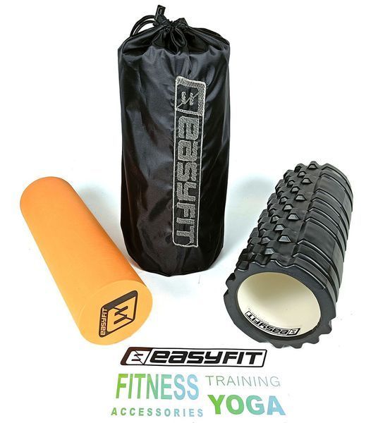 Набір масажних роликів EasyFit PRO Active для МФР: валик 33 см та циліндр для масажу м'язів із сумкою EF-2025-O фото