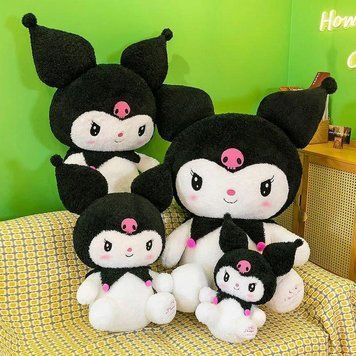 Большая Мягкая Аниме Игрушка Куроми 70 см из Аниме Hello Kitty Плюшевая Черно-Белая. Игрушка для подарка 1917 фото