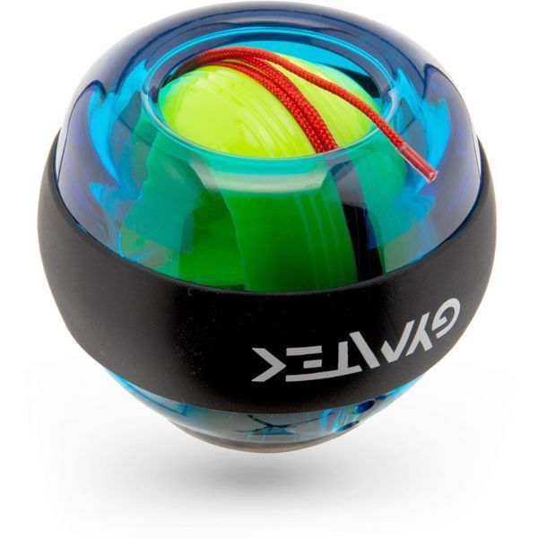 Гіроскопічний тренажер Gymtek Power Ball блакитний: кистьовий еспандер для рук, зняття стресу 5907766663935 фото
