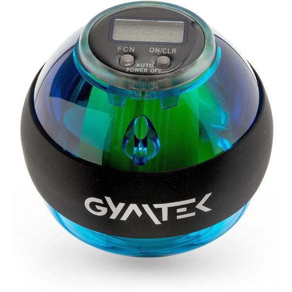 Гіроскопічний тренажер Gymtek Power Ball блакитний: кистьовий еспандер для рук, зняття стресу 5907766663935 фото