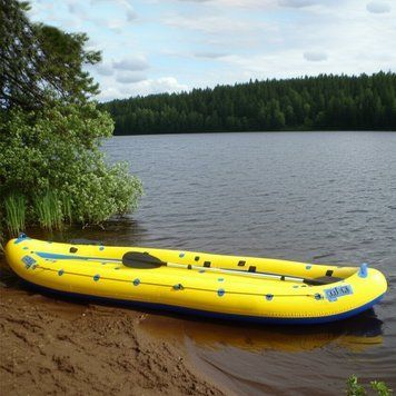 3-х місцева Надувна ПВХ Байдарка Тура Чайка ЛБ-480-3 базова каяк з леєром. Довгий човен LB-480-basic фото