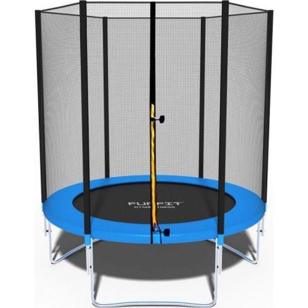Складний Батут для вулиці Funfit 6ft (183см) синій із зовнішньою сіткою / максимальне навантаження 90 кг UT-00000084 фото