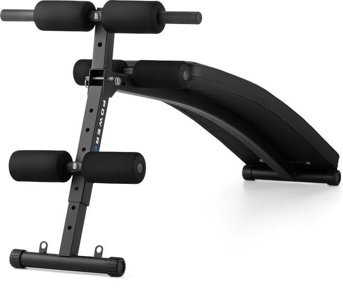 Наклонная скамья для тренировок пресса Gymtek XL200 с эспандерами для дома 5905884426982 фото