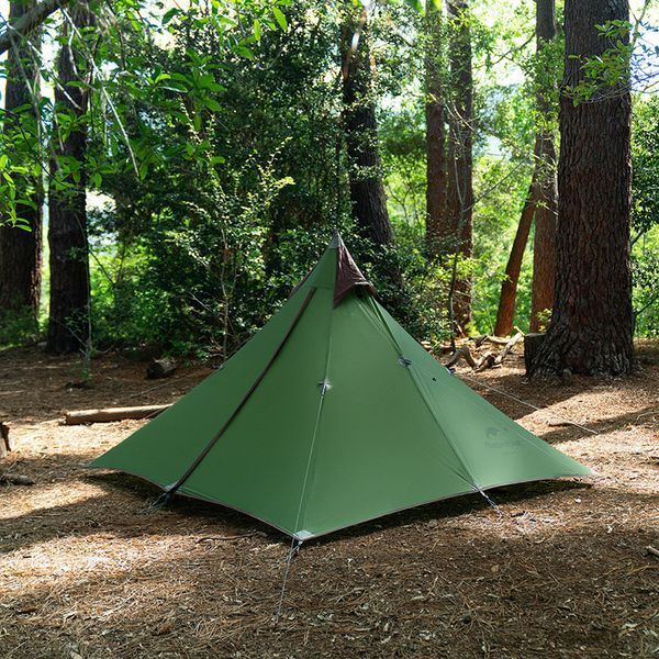 Намет надлегкий з гострою верхівкою одномісний Naturehike NH17T030-L, темний зелений, 210 x 210 x 135 см 6975641885894 фото