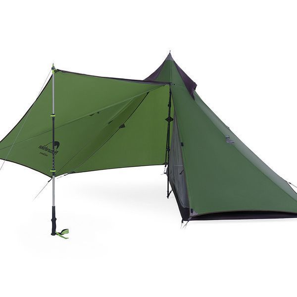 Намет надлегкий з гострою верхівкою одномісний Naturehike NH17T030-L, темний зелений, 210 x 210 x 135 см 6975641885894 фото