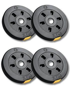 Композитні диски Besport PowerPro 10 кг (4x2.5кг) для гантелей/штанги, ABS-пластик, 31 мм 00-G00000401 фото
