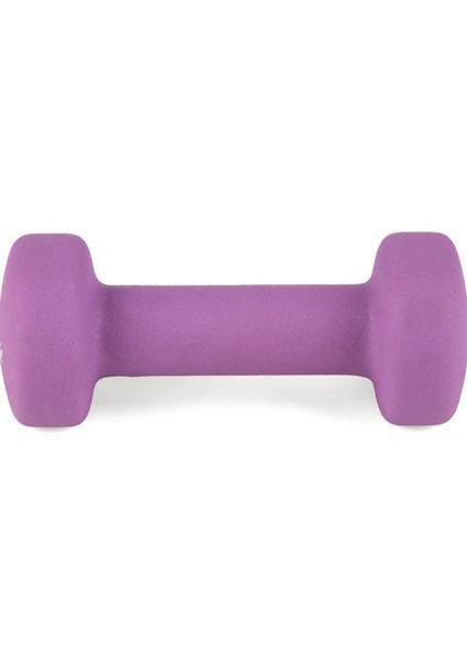 Набір гантелей 31 кг неопренових для фітнесу Queenfit 2х1 кг фіолетовий 5907766665489 фото