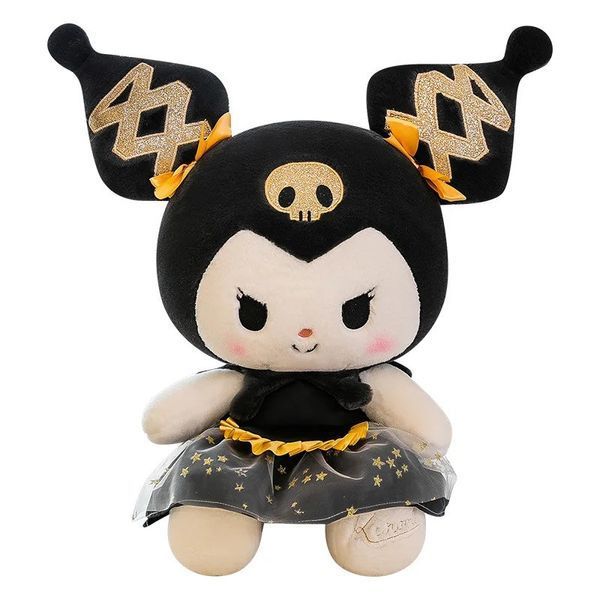 Большая Плюшевая Мягкая Игрушка Куроми 100 см из Аниме Hello Kitty в Черно Золотом Платье. Игрушка для подарка 1969 фото
