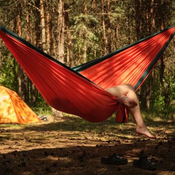 Гамак Naturehike одинарний одномісний NH21DC011, помаранчевий. Гамак для одного, лежак 6927595713617 фото