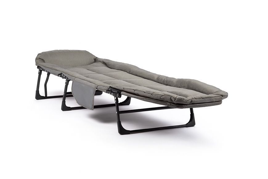 Розкладачка LEOBRO Grey з матрацом 200х64 см, сталевий каркас, 150 кг, регульована спинка LB-FB-M1-GRY фото