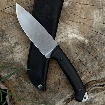 Ніж &laquo;ЗАХИСНИК&raquo; Gorillas BBQ | Чорний Туристичний | Сталь 65Г | Подарунковий H-235 фото