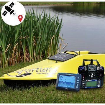 Кораблик для завезення підгодовування Фортуна 45000mAh з GPS Fortuna X та Ехолотом Toslon300 Жовтий 2487298905 фото